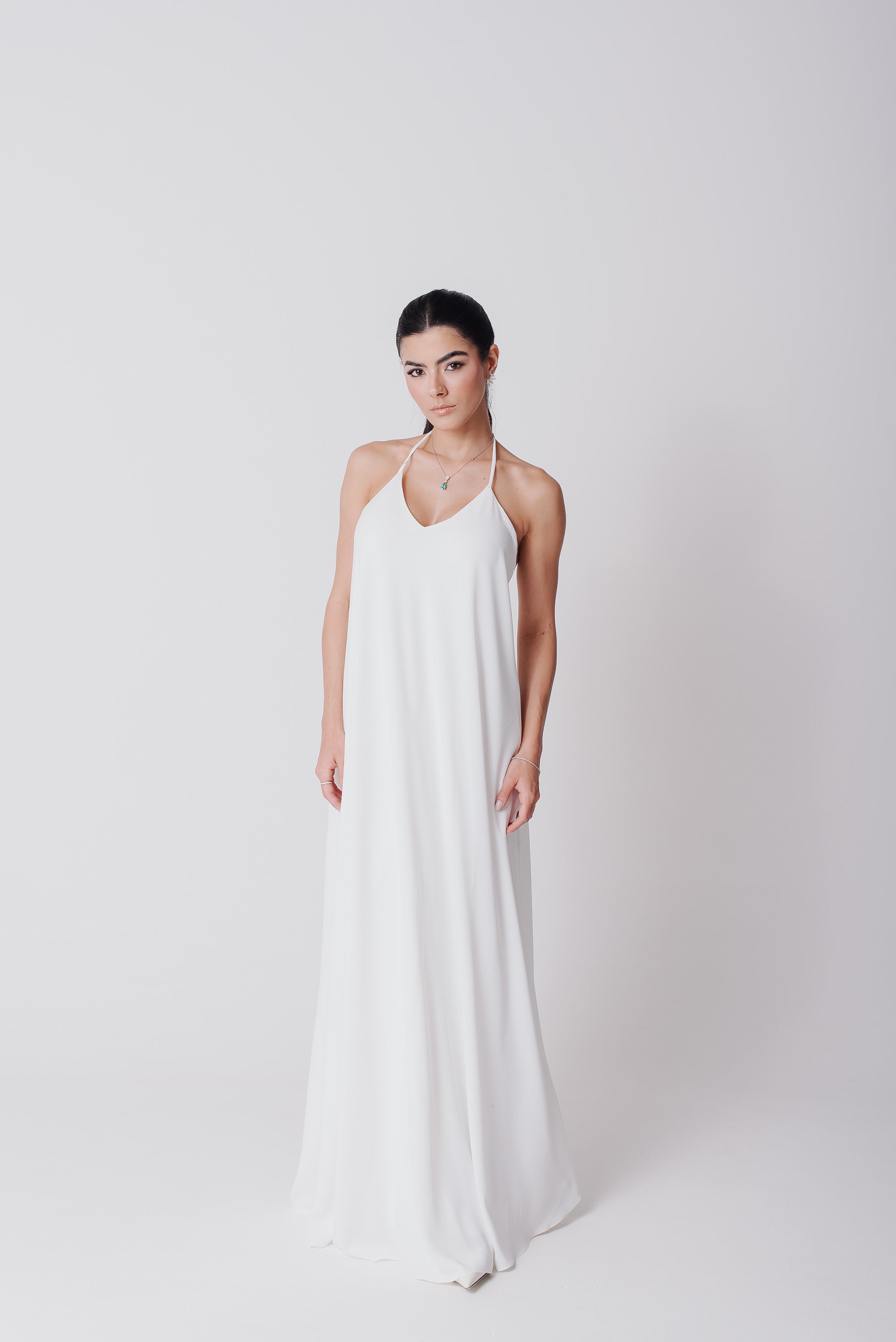Vestido Longo Alcinha Lorena Off White Saphir