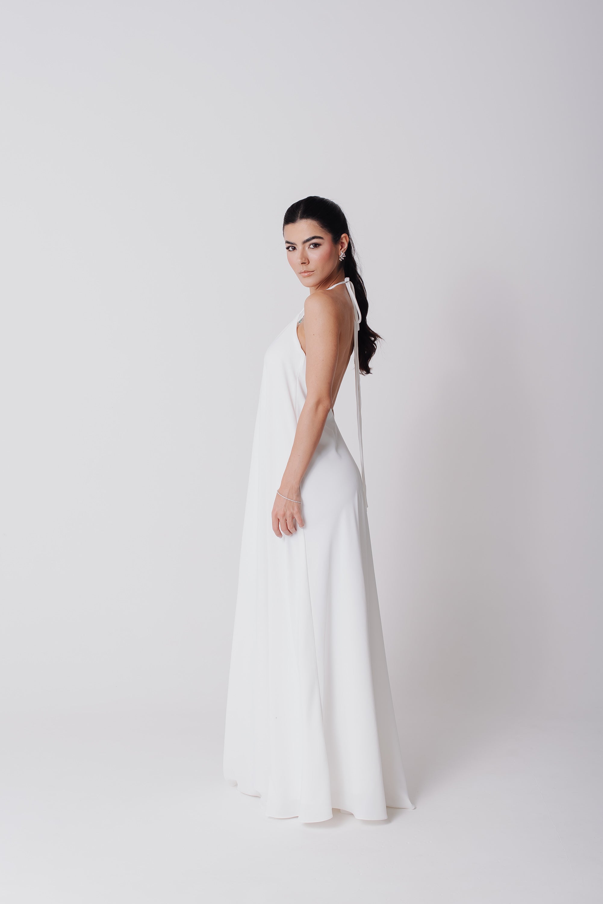 Vestido Longo Alcinha Lorena Off White Saphir