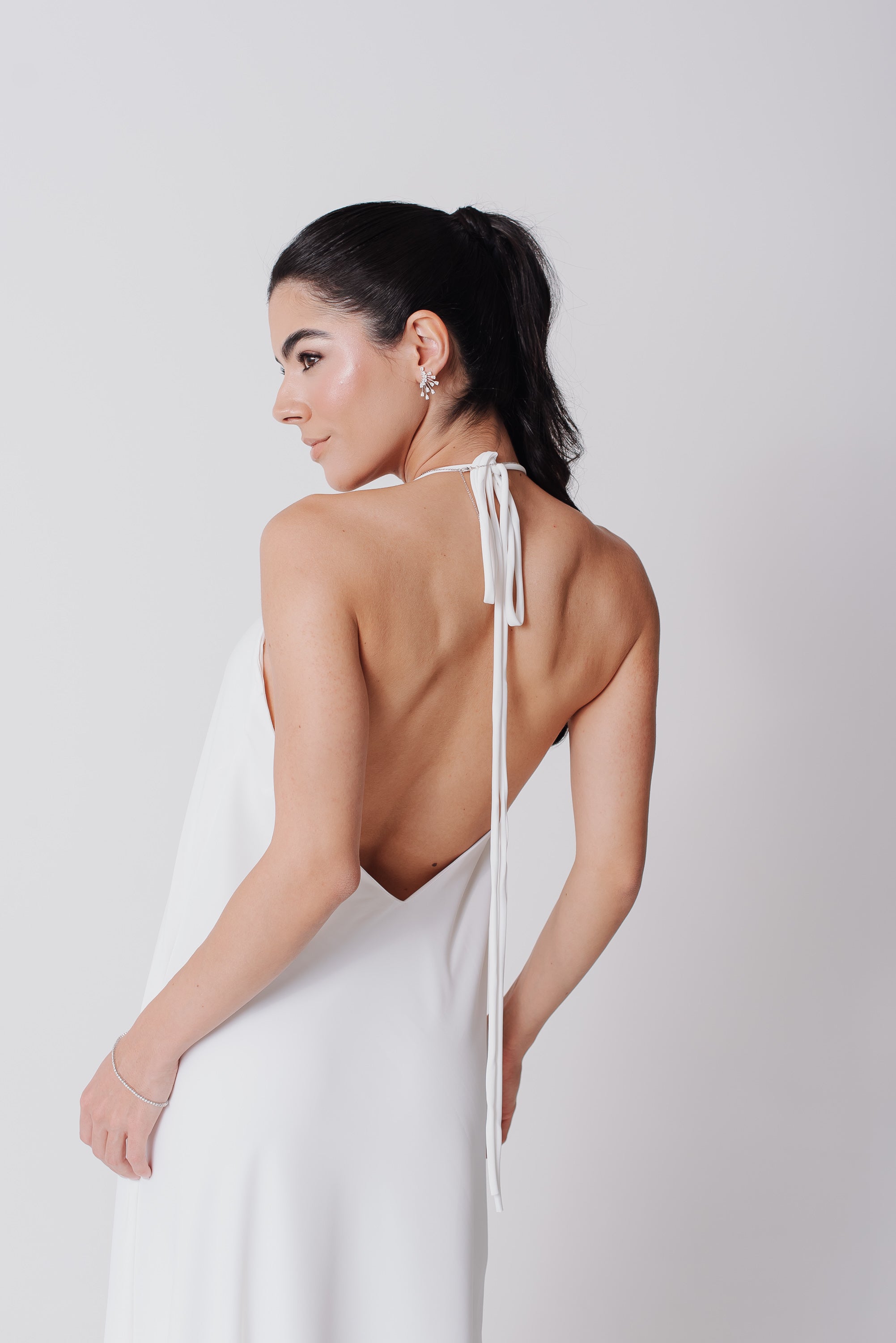 Vestido Longo Alcinha Lorena Off White Saphir