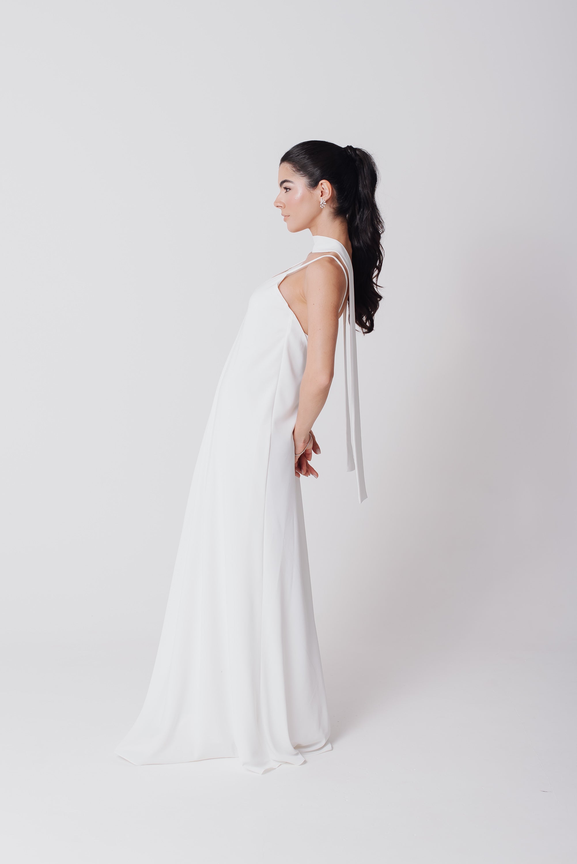 Vestido Longo Alcinha Lorena Off White Saphir