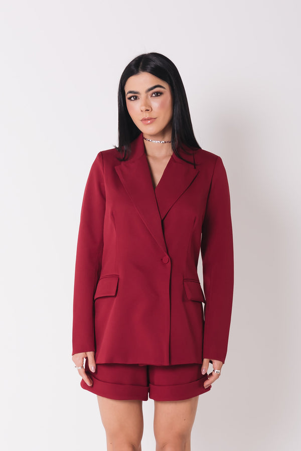 Blazer Alfaiataria Feminino Luma Cereja Saphir