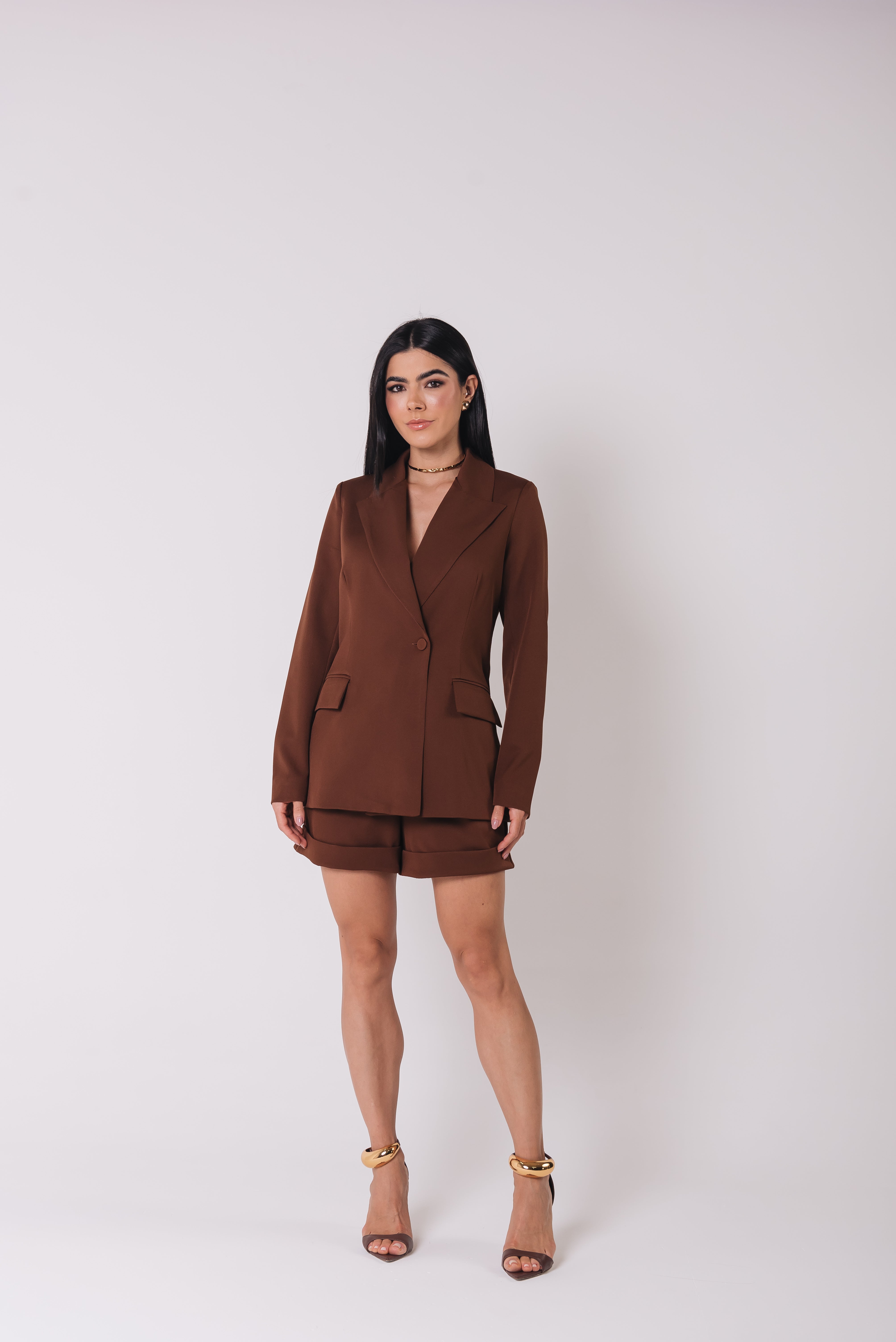 Blazer Alfaiataria Feminino Luma Marrom Saphir
