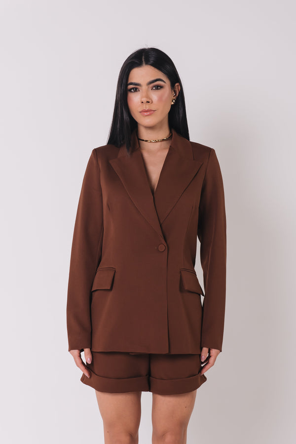 Blazer Alfaiataria Feminino Luma Marrom Saphir