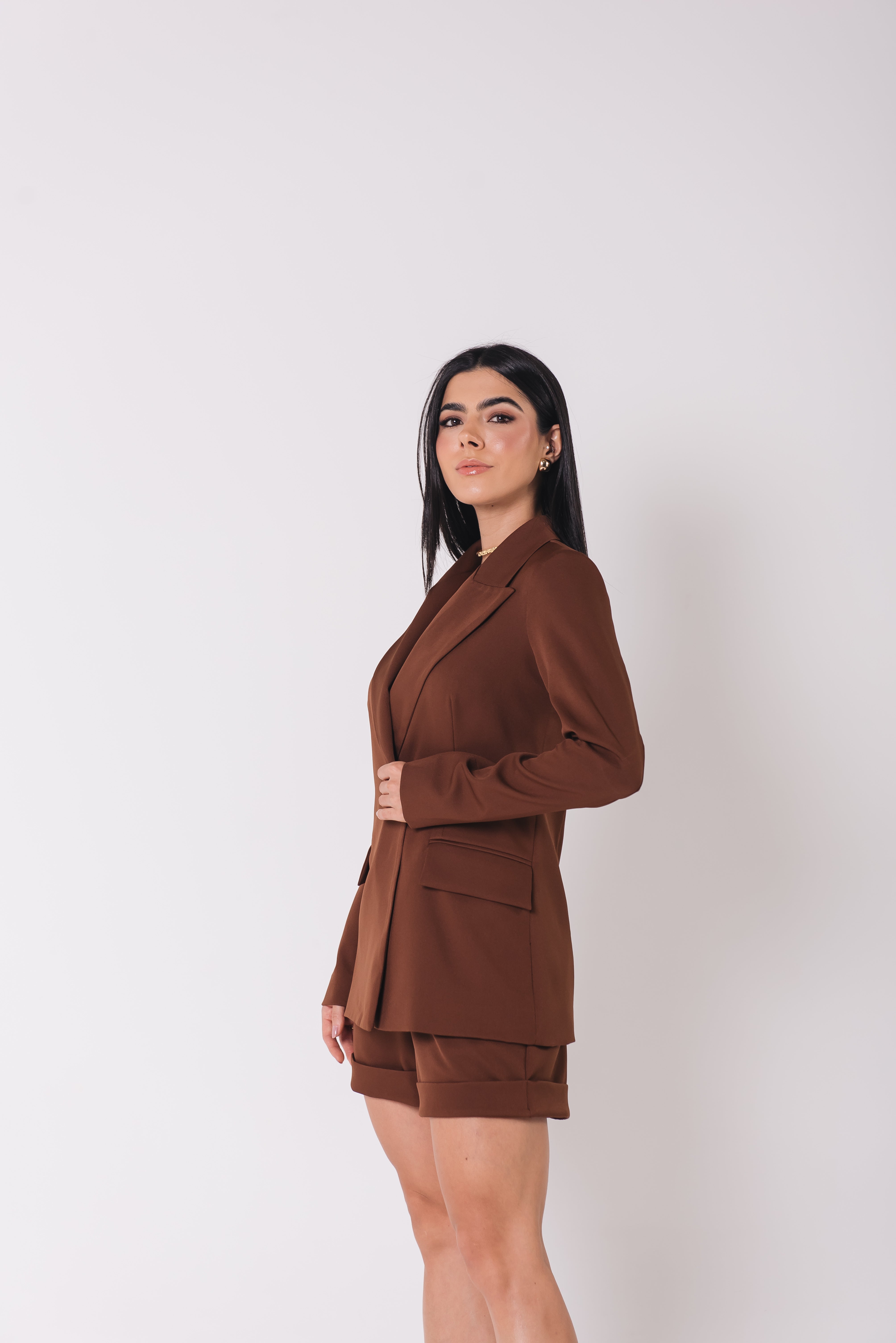 Blazer Alfaiataria Feminino Luma Marrom Saphir