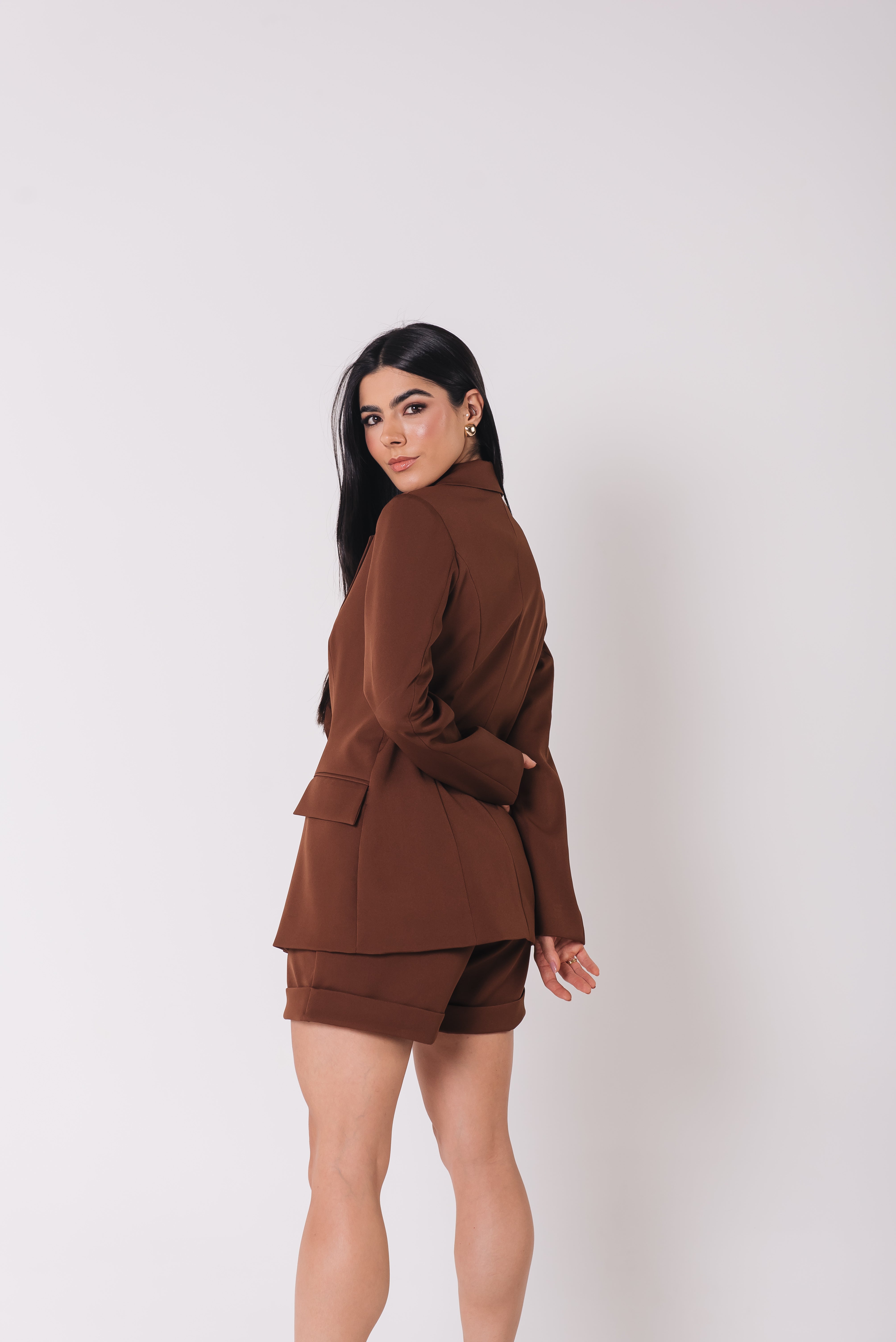 Blazer Alfaiataria Feminino Luma Marrom Saphir