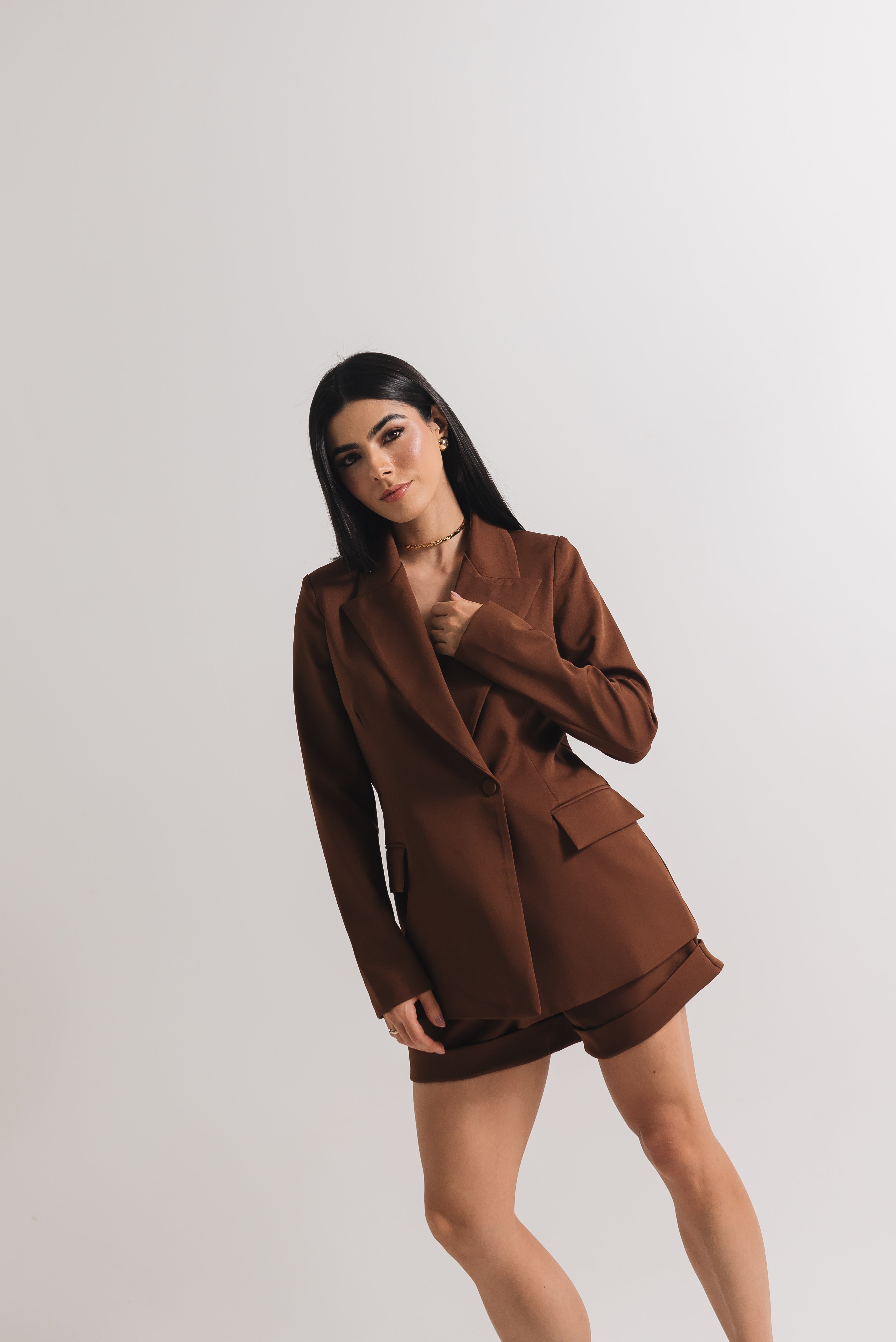 Blazer Alfaiataria Feminino Luma Marrom Saphir