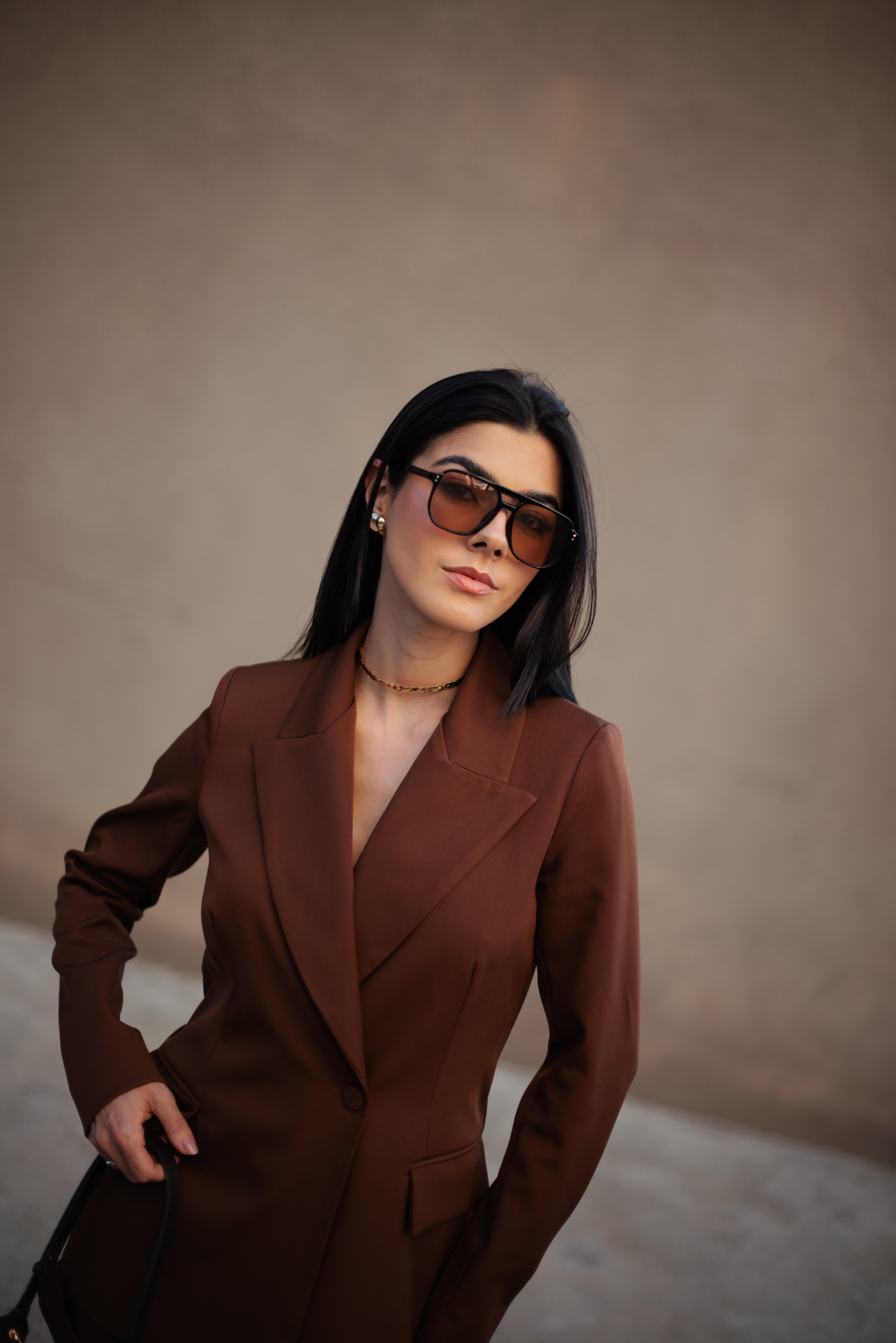 Blazer Alfaiataria Feminino Luma Marrom Saphir