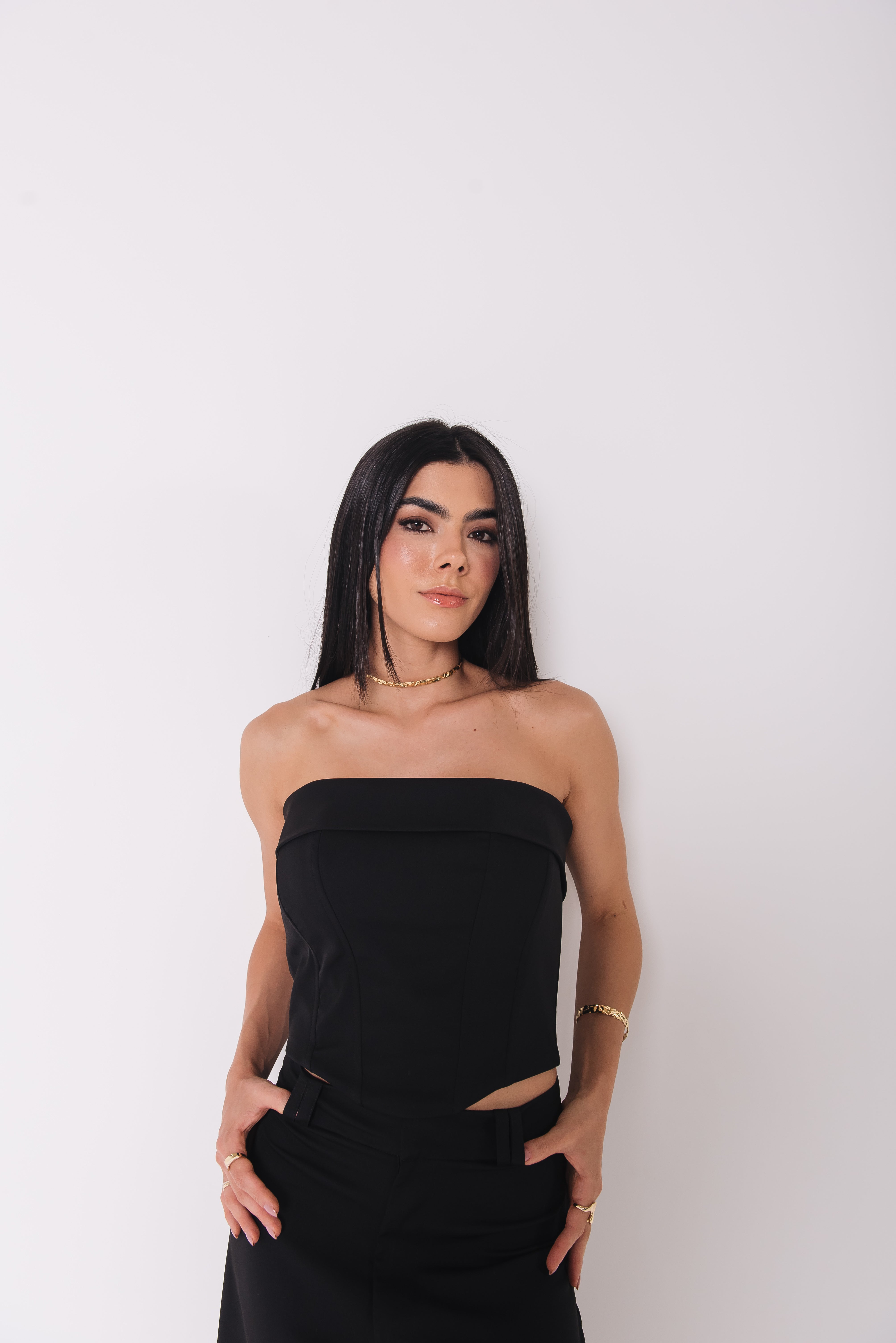 Corselet Feminino Cristal Preto Saphir