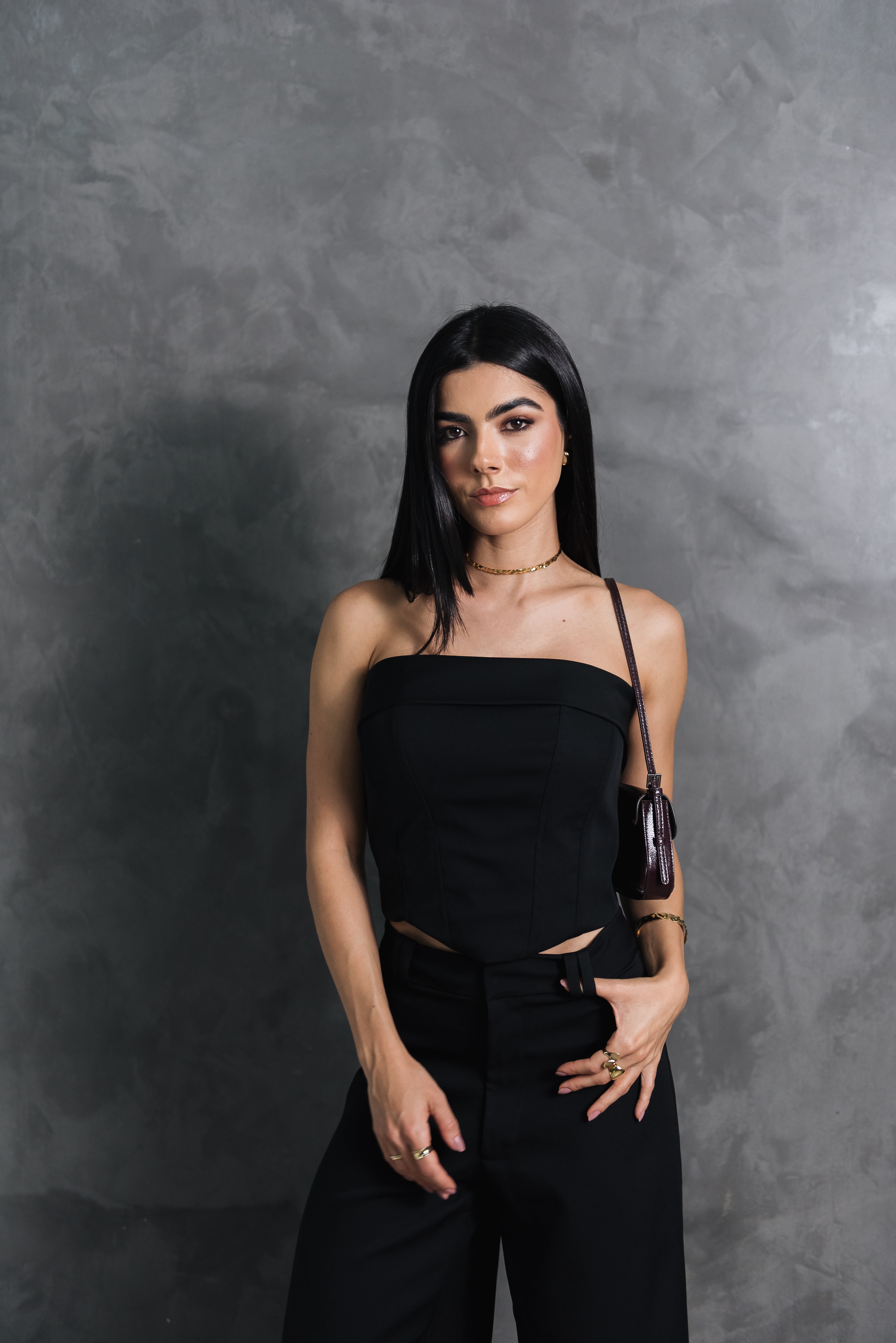 Corselet Feminino Cristal Preto Saphir