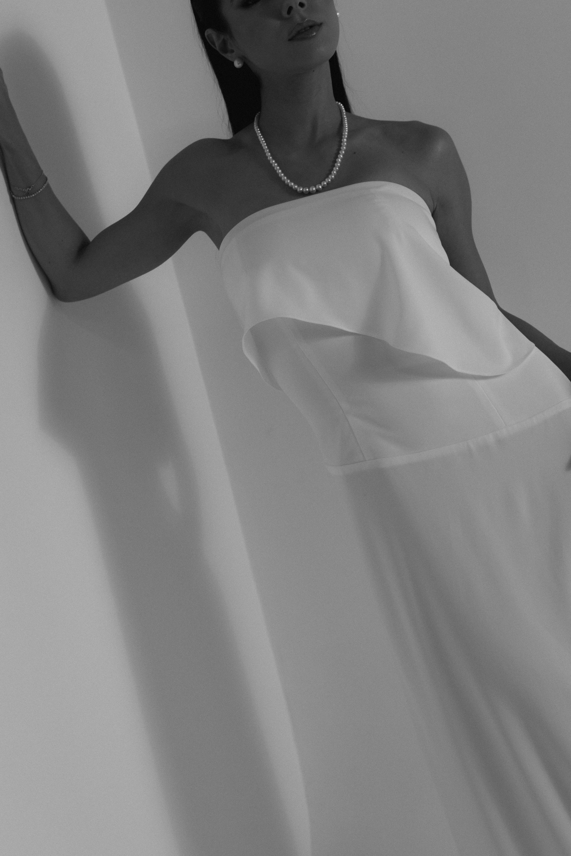 Vestido Longo Alfaiataria Tereza Off White Saphir