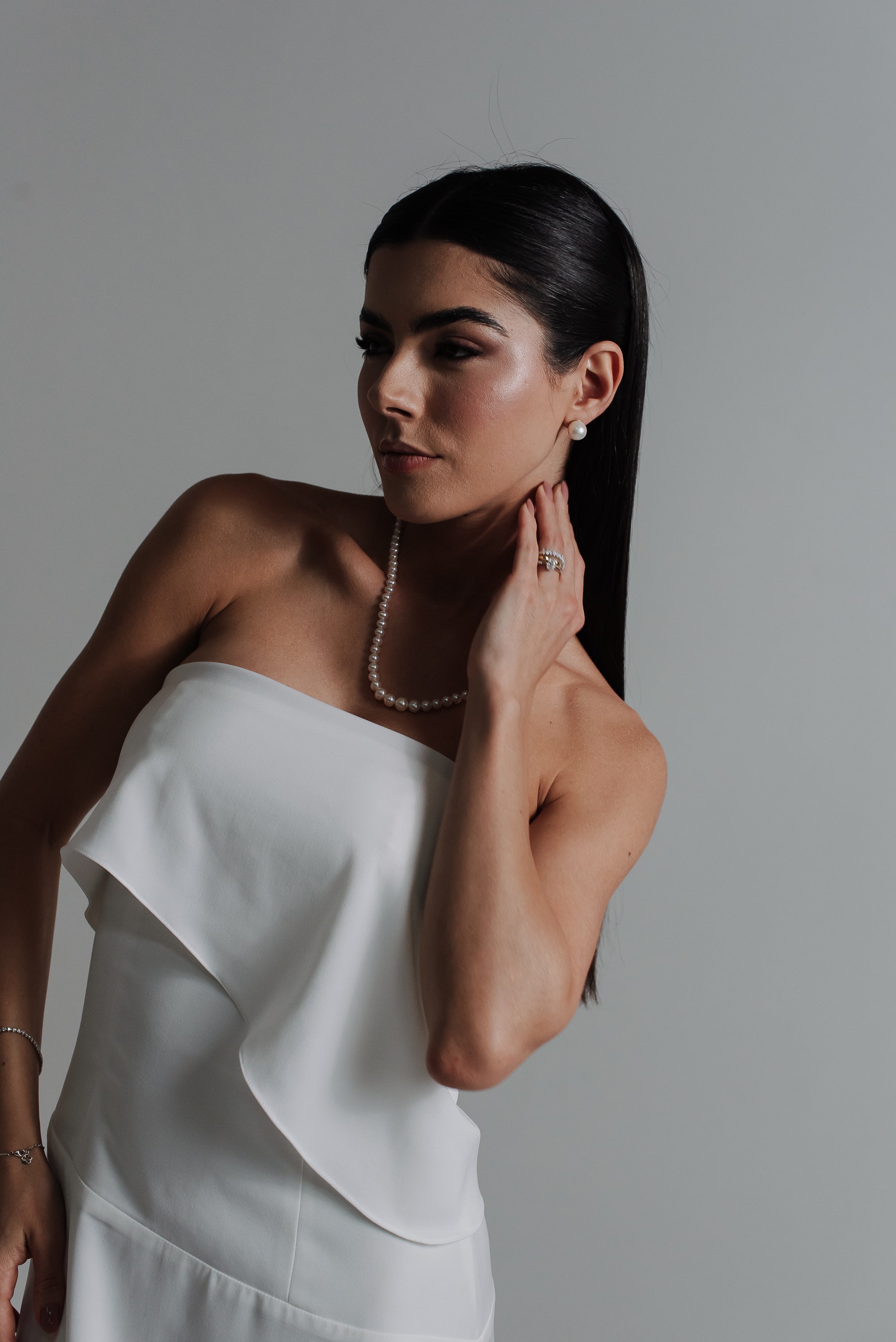 Vestido Longo Alfaiataria Tereza Off White Saphir
