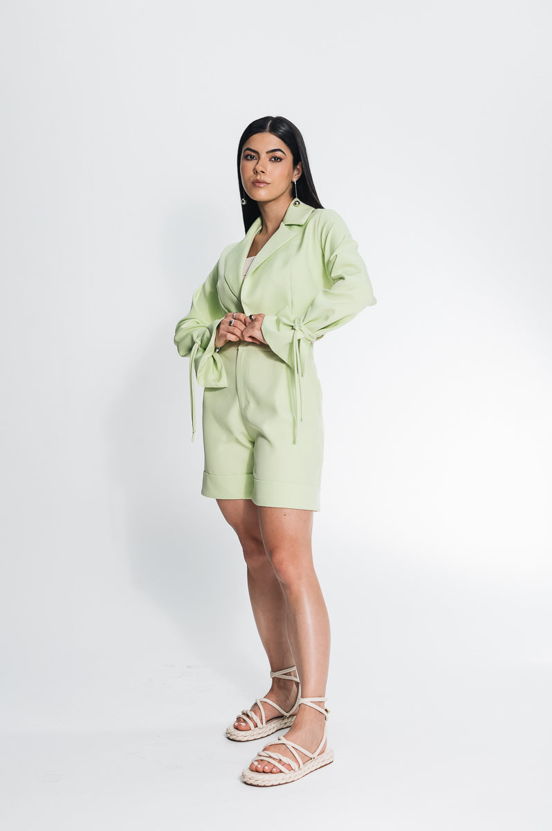 Short Alfaiataria Feminino Laila Verde Lima Saphir