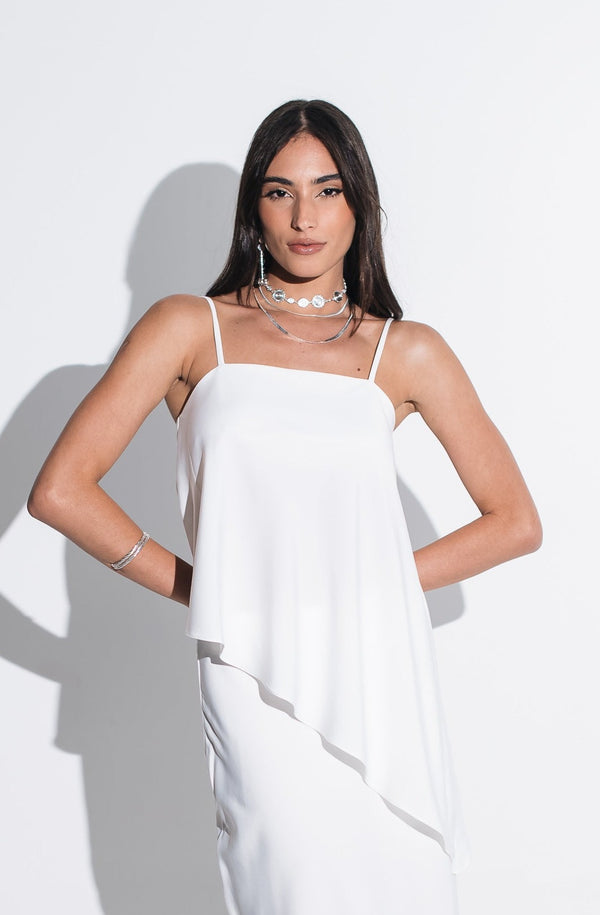 Blusa Assimétrica Rogéria Off White