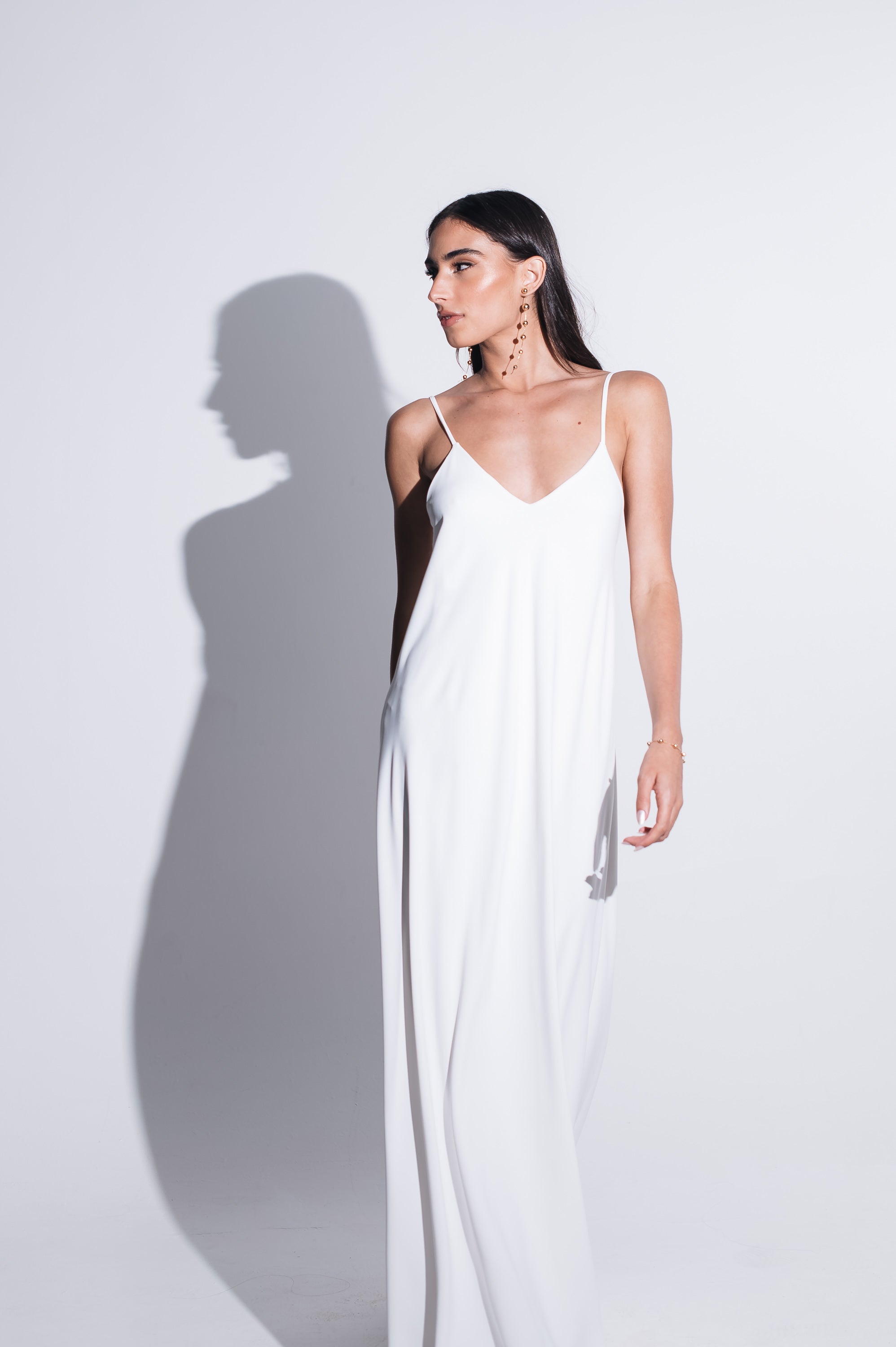 Vestido Longo Alcinha Lorena Off White Saphir