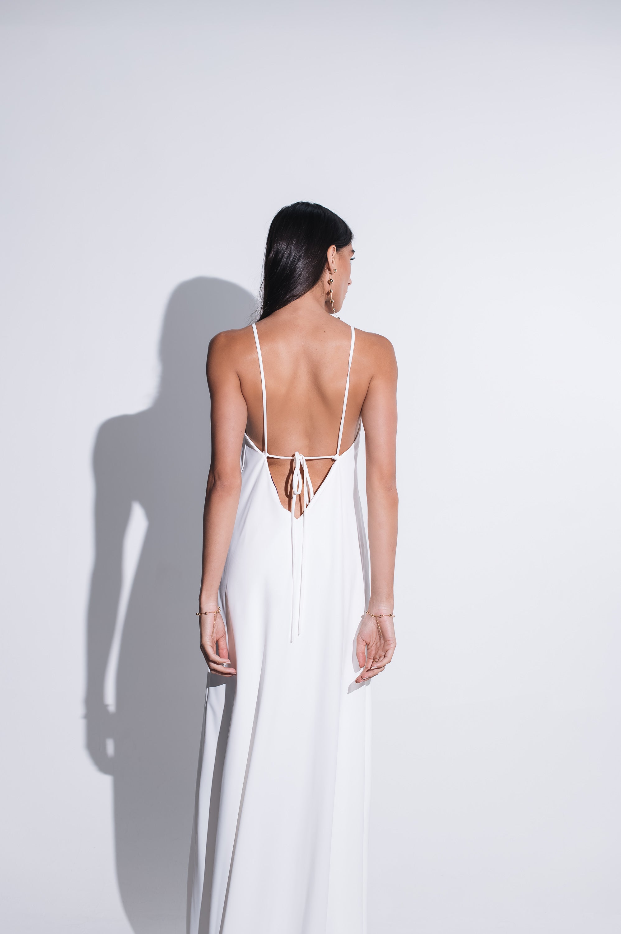 Vestido Longo Alcinha Lorena Off White Saphir