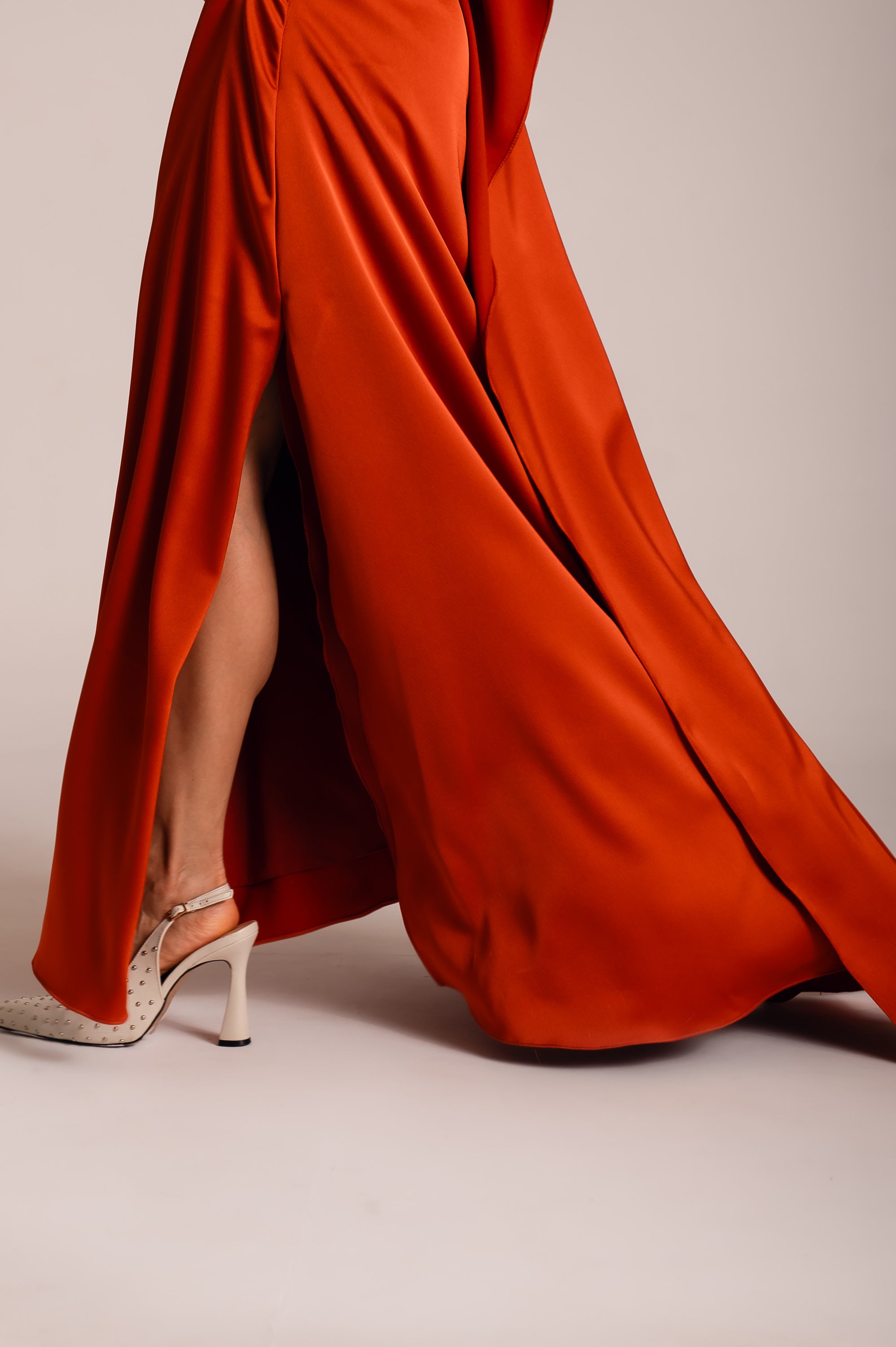 Vestido Longo Alfaiataria Gabrielle Terracota Saphir