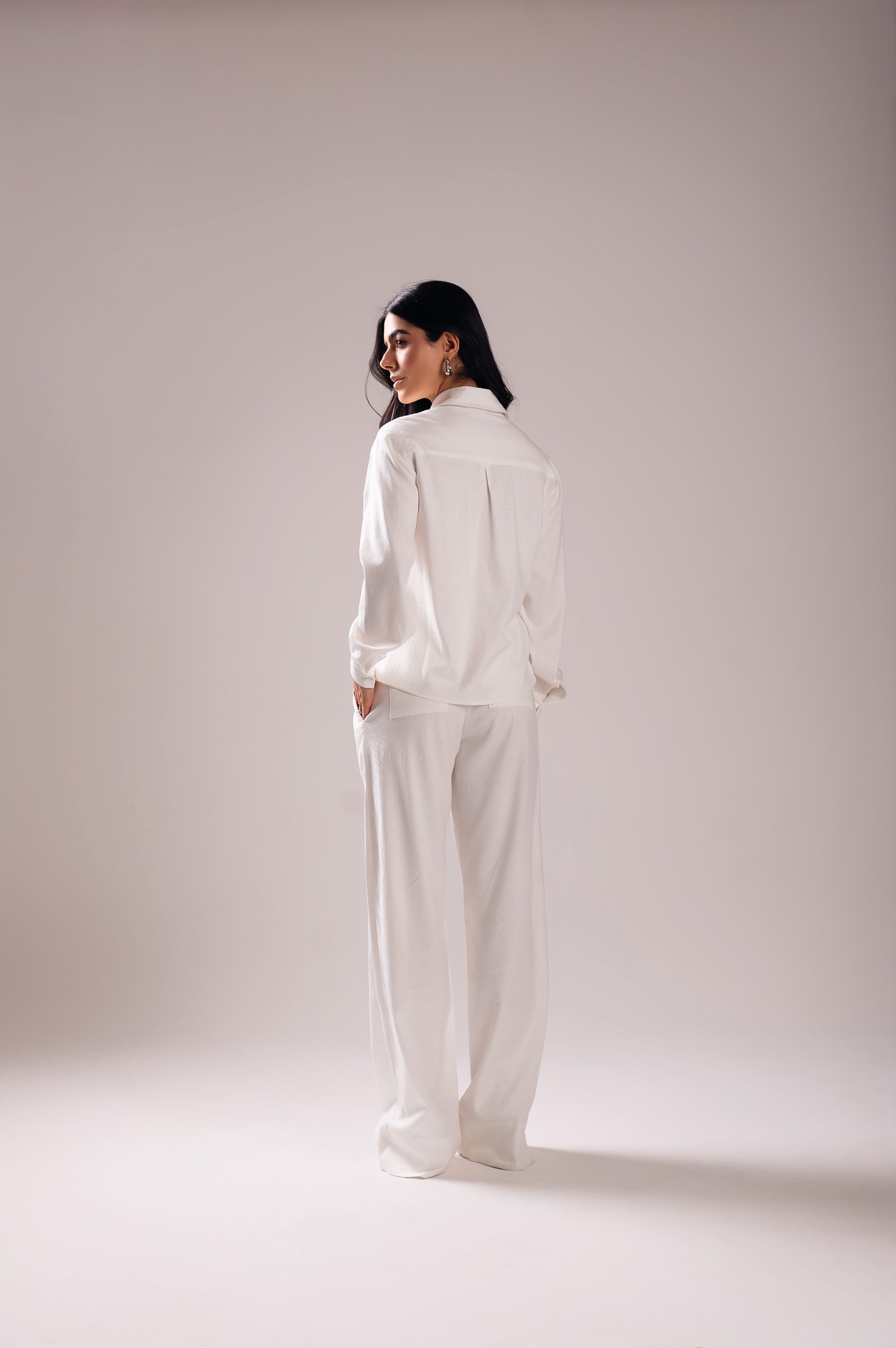 Camisa Linho Lari Off White Saphir (Pré-Venda)