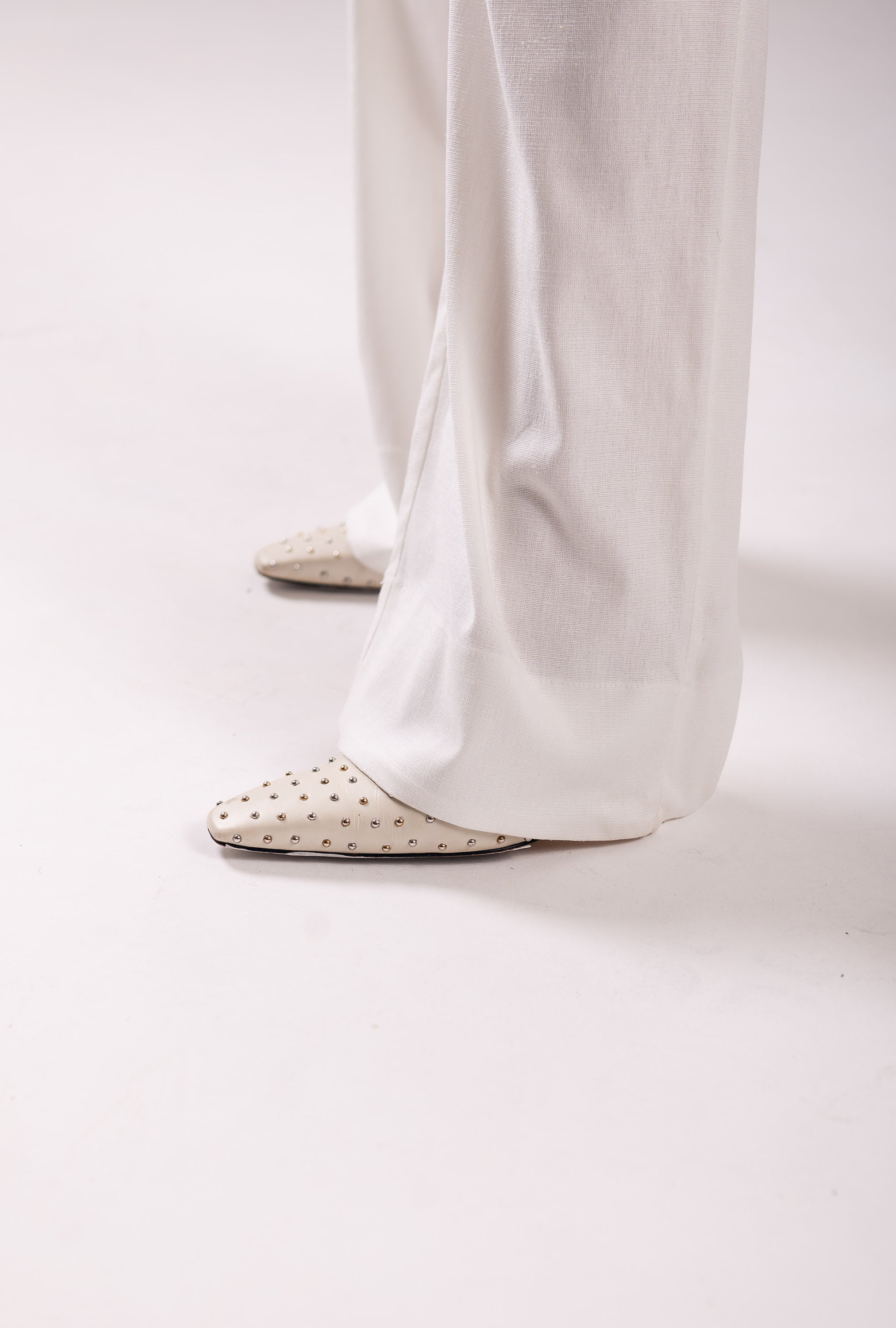 Calça Pantalona Linho Olívia Off White Saphir (Pré-Venda)
