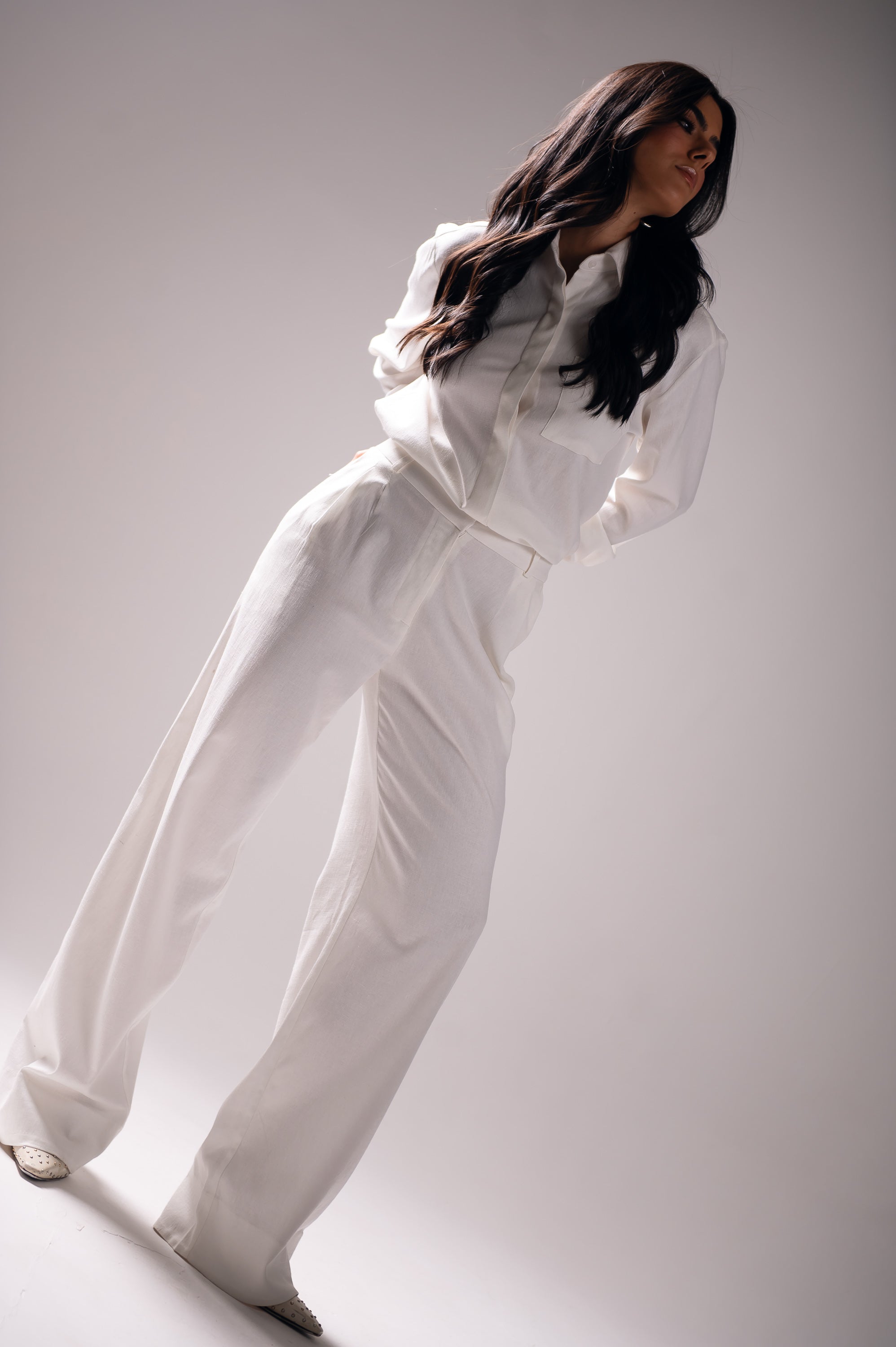 Camisa Linho Lari Off White Saphir (Pré-Venda)
