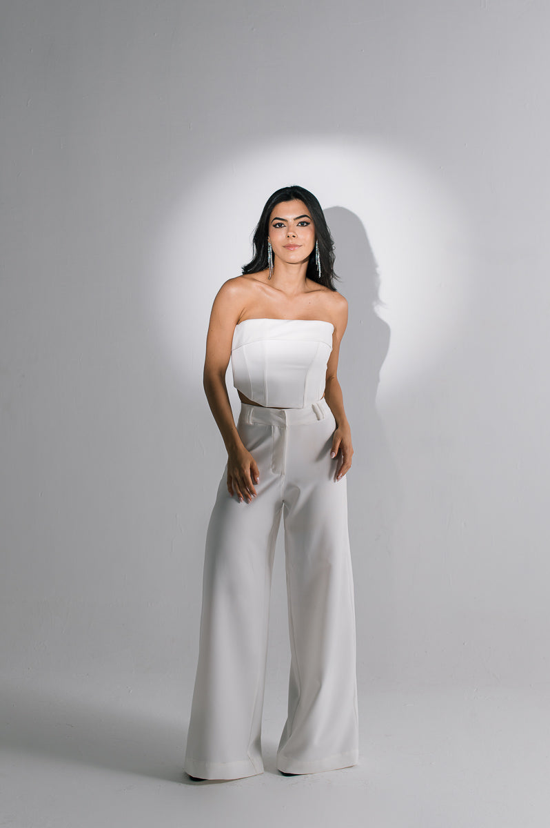 Corselet Feminino Cristal Off White Saphir