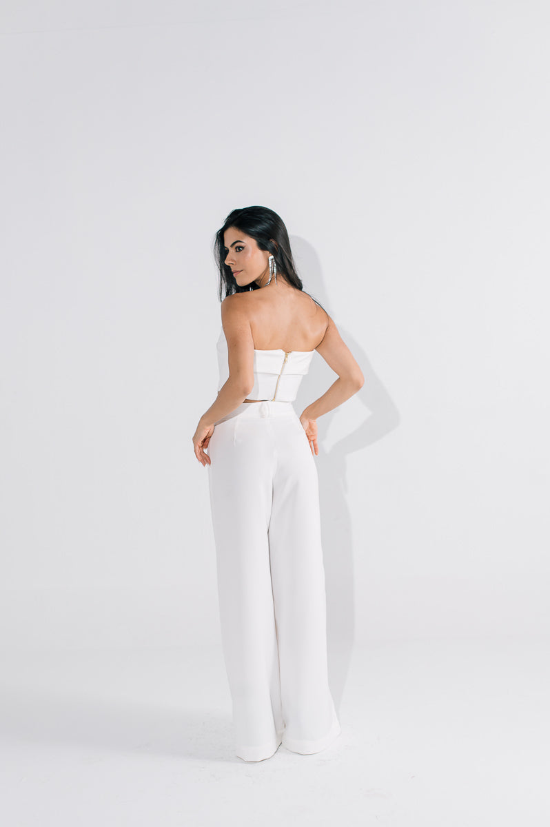 Corselet Feminino Cristal Off White Saphir